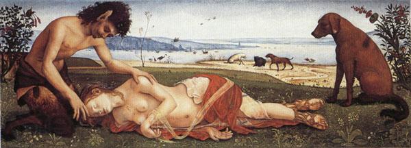 Piero di Cosimo Satyr Mourning over a Nymph Norge oil painting art